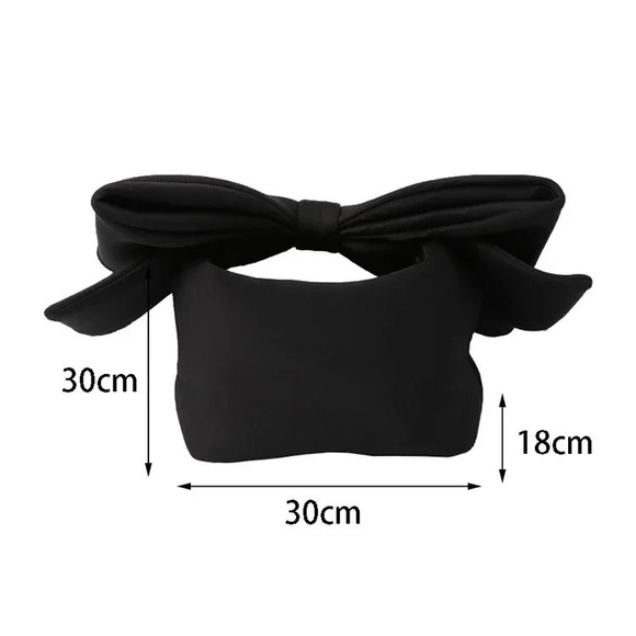 Black oversized bow handbag - Picture 7 of 13